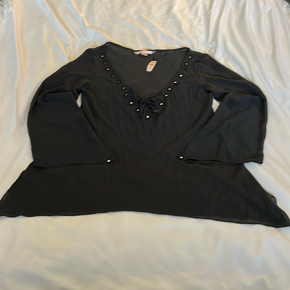 Victoria’s Secret black see-through sleep top/dress size M/L